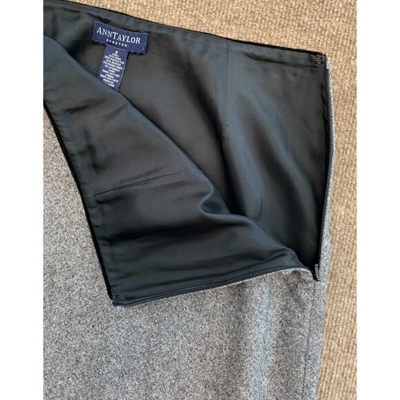 Ann Taylor Skirt Womens 4 Pencil Wool Tweed Midi Stretch Lined Office Academia - Picture 3 of 7